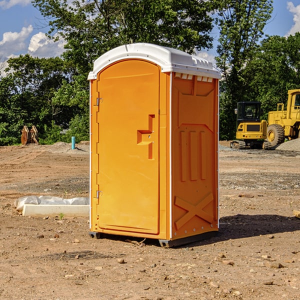 how often are the porta potties cleaned and serviced during a rental period in Golden Eagle Illinois